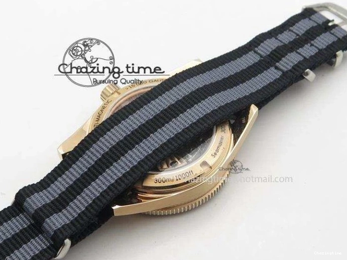 0123 Vibrant Seamaster 300 Master Co-Axial Liquidmetal V6F Best Edition RG On RG Bracelet A8400 (Free Nylon Strap) 8265